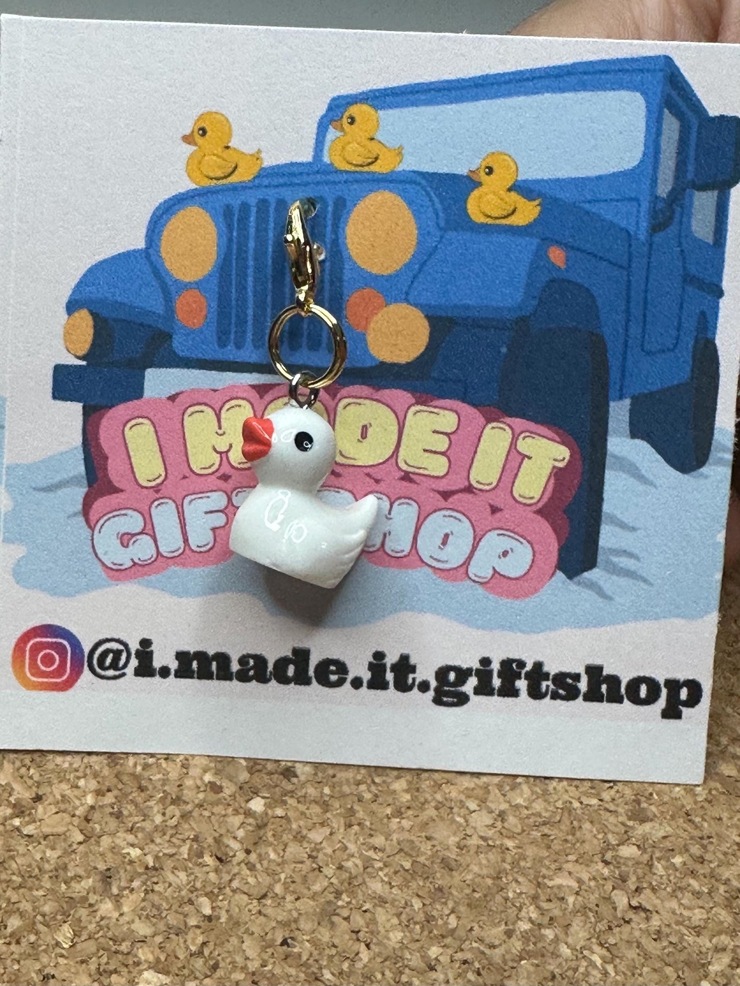 Jeep Rubber duck charms for jeep lovers keychain in pink, yellow, white, and blue Jeep Duck, Jeep, Rubber Duck, Keychain Charm