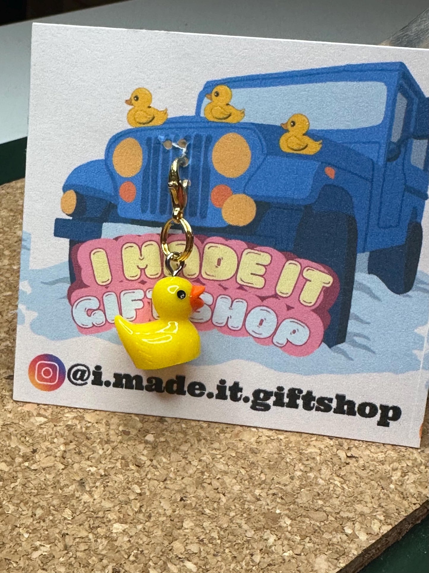 Jeep Rubber duck charms for jeep lovers keychain in pink, yellow, white, and blue Jeep Duck, Jeep, Rubber Duck, Keychain Charm