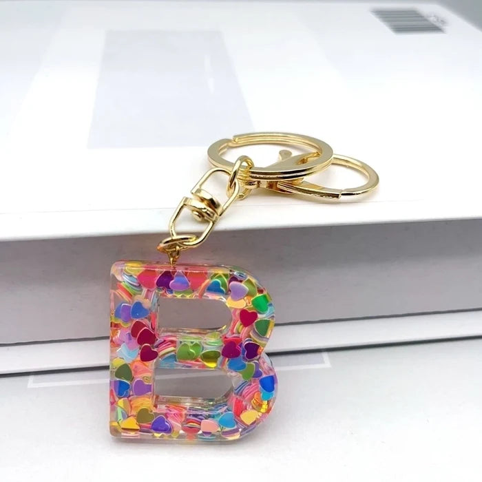 RESIN ALPHABET KEYCHAIN