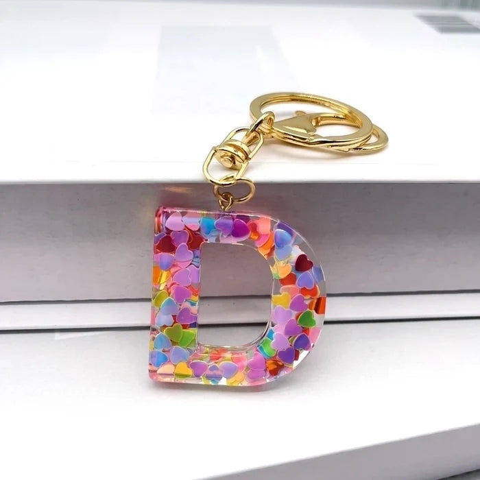 RESIN ALPHABET KEYCHAIN