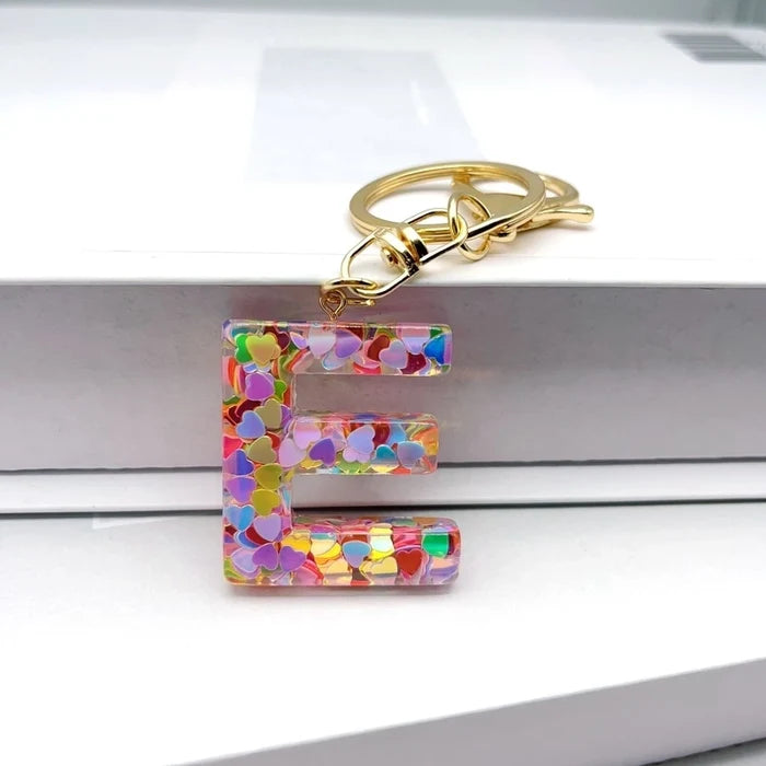 RESIN ALPHABET KEYCHAIN