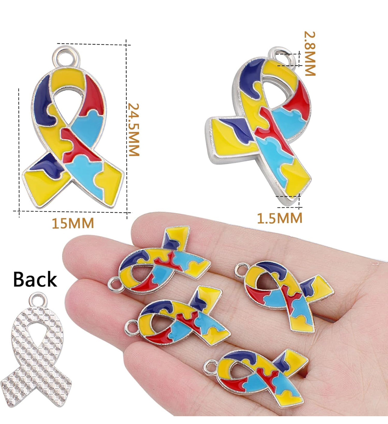 Autism Awareness Ribbon Charm