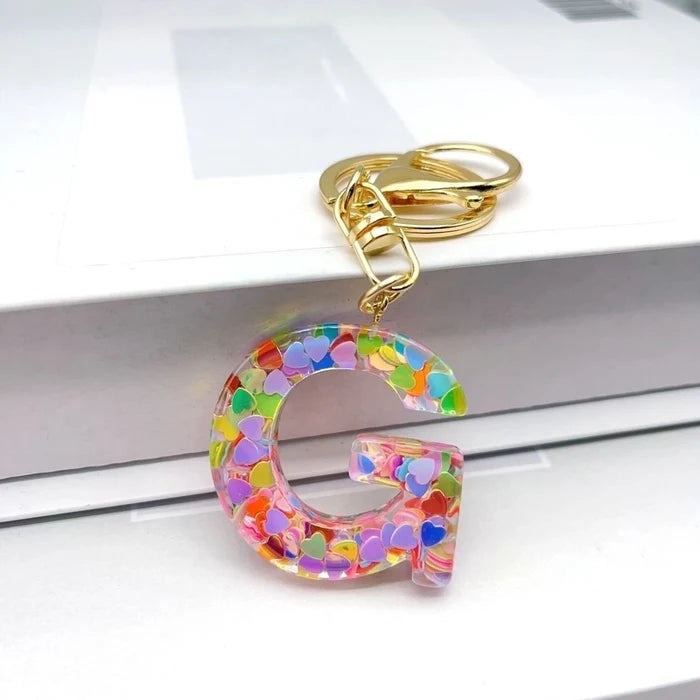 RESIN ALPHABET KEYCHAIN