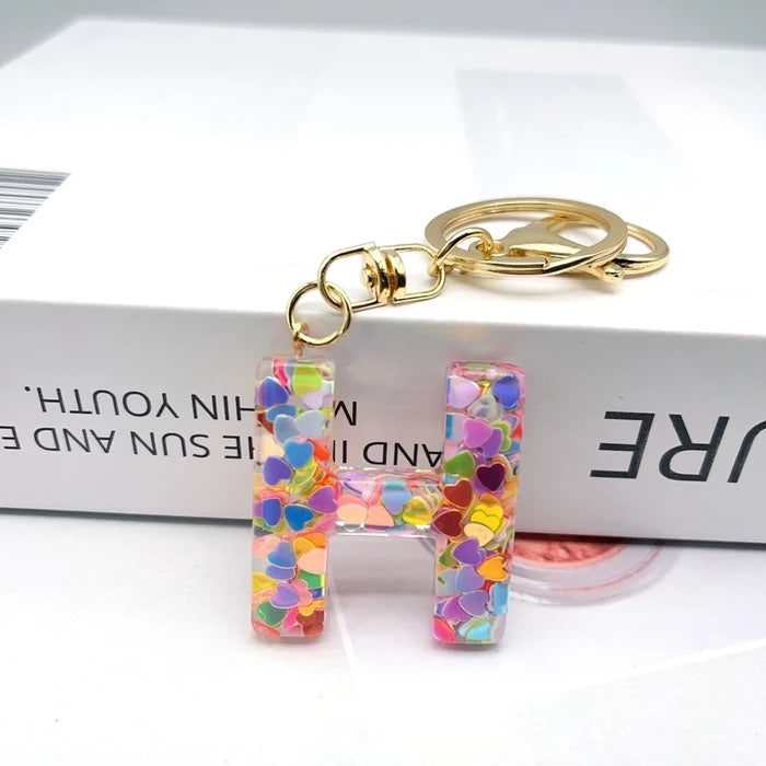 RESIN ALPHABET KEYCHAIN