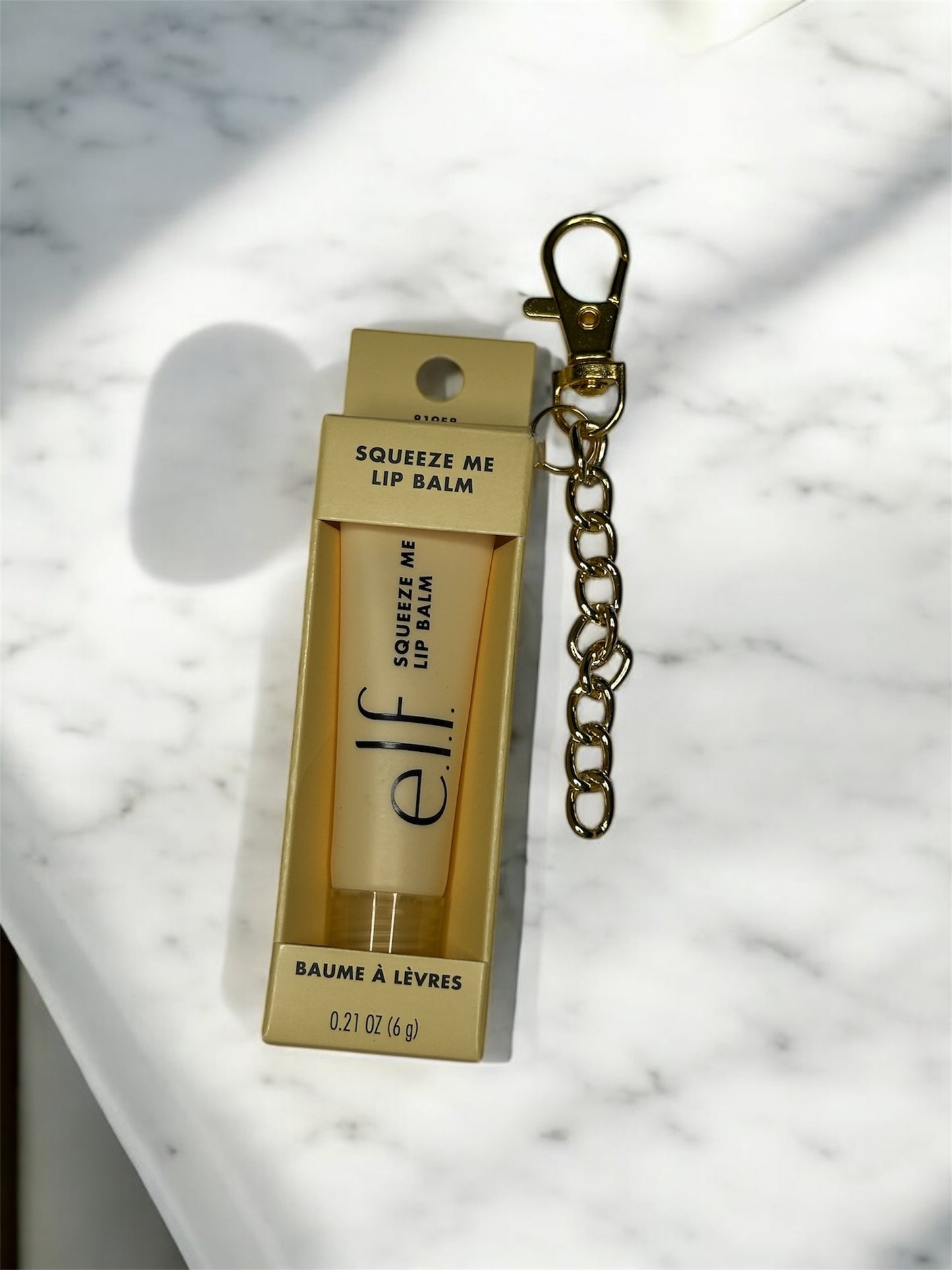ELF vanilla (yellow) lip balm with charms