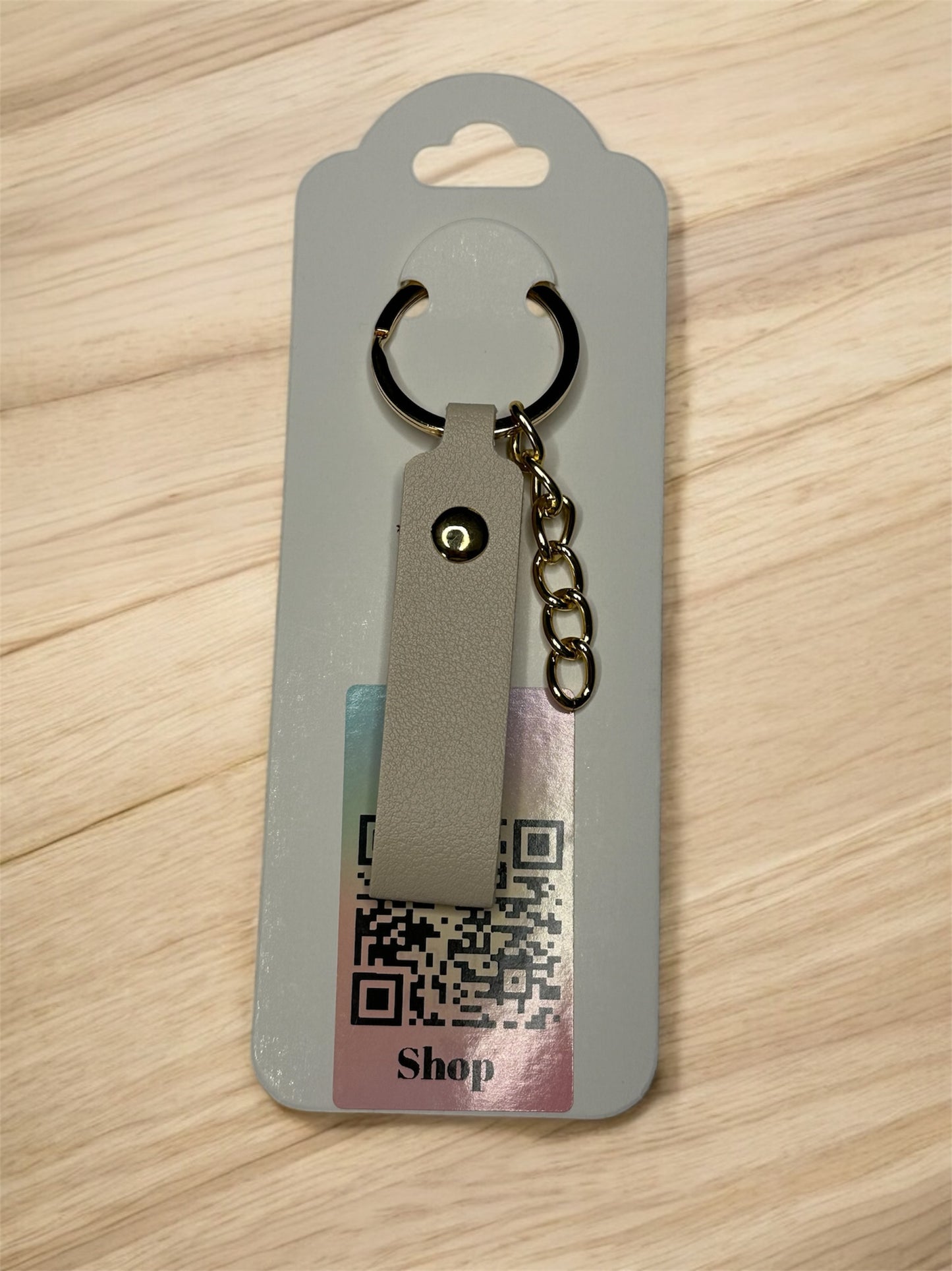 Charm Leather Strap Keychain