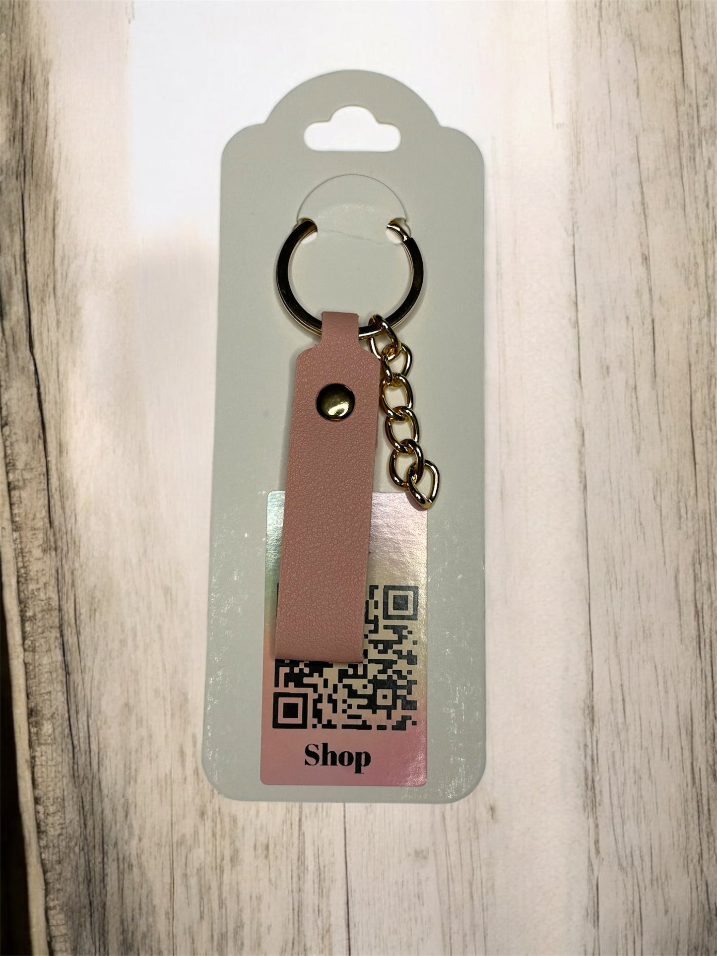 Charm Leather Strap Keychain