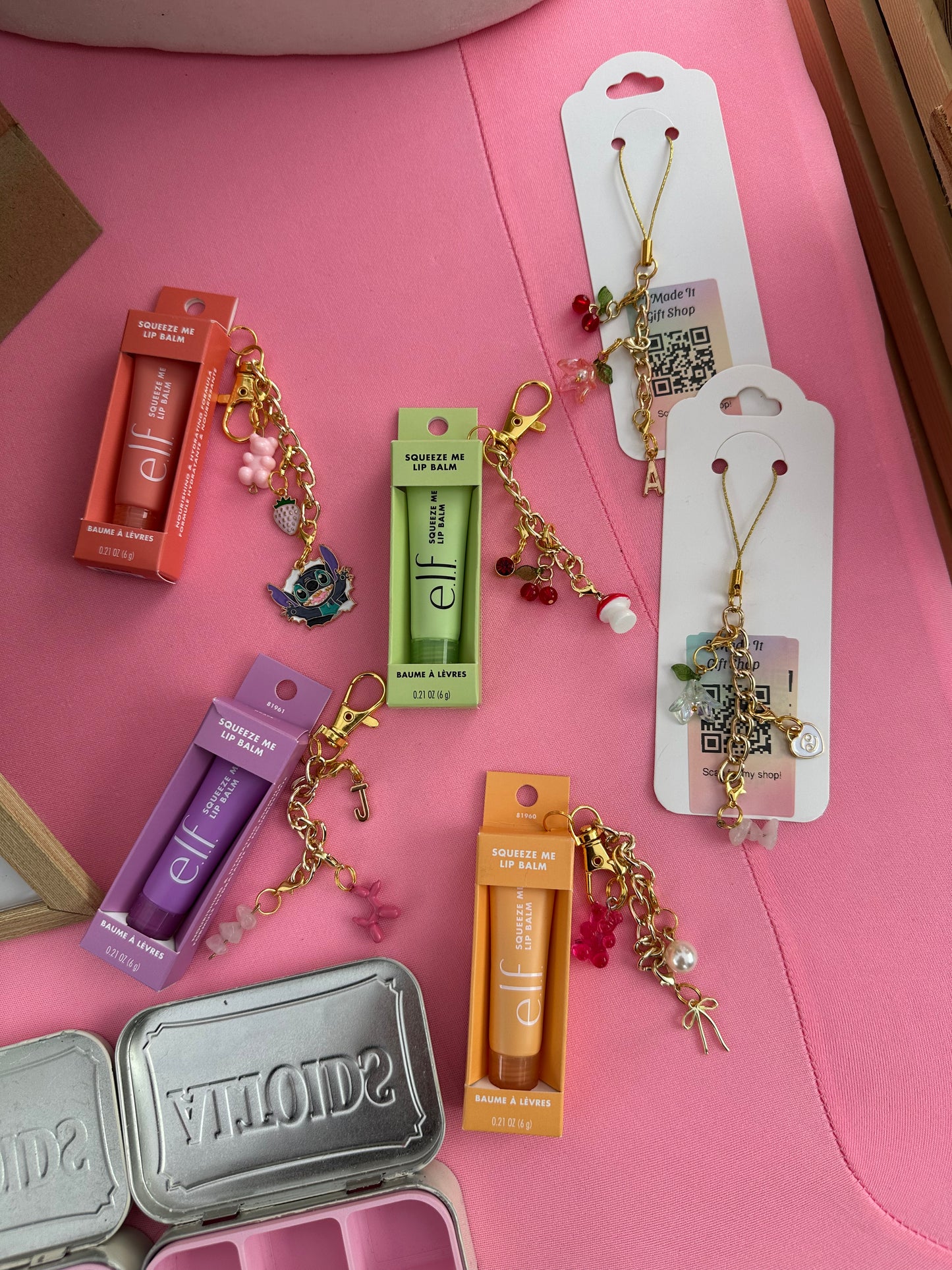 ELF grape (purple) lip balm with charms