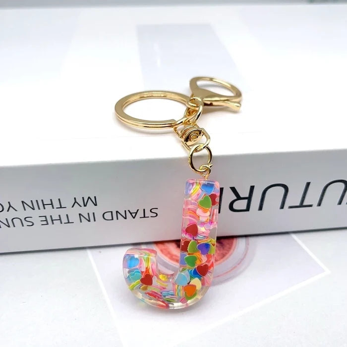RESIN ALPHABET KEYCHAIN
