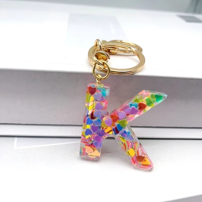 RESIN ALPHABET KEYCHAIN