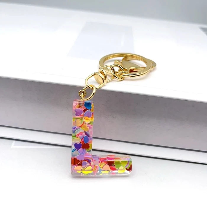 RESIN ALPHABET KEYCHAIN