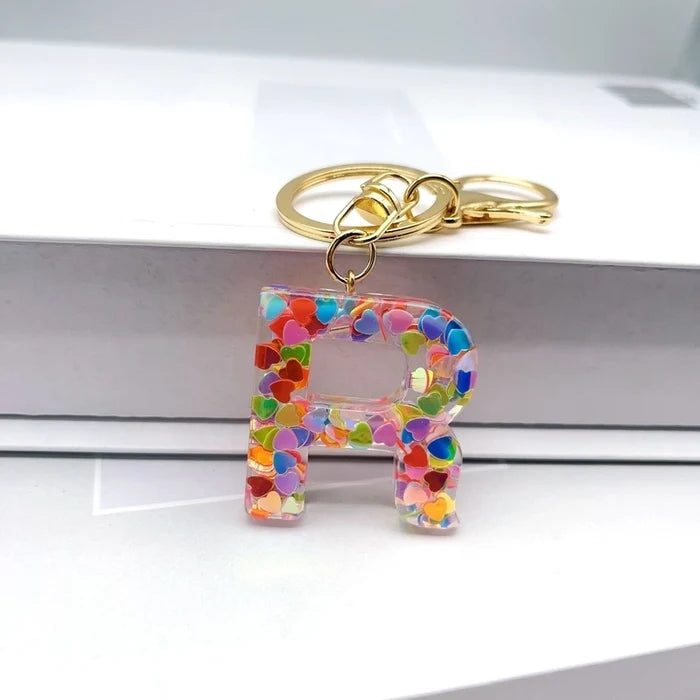 RESIN ALPHABET KEYCHAIN