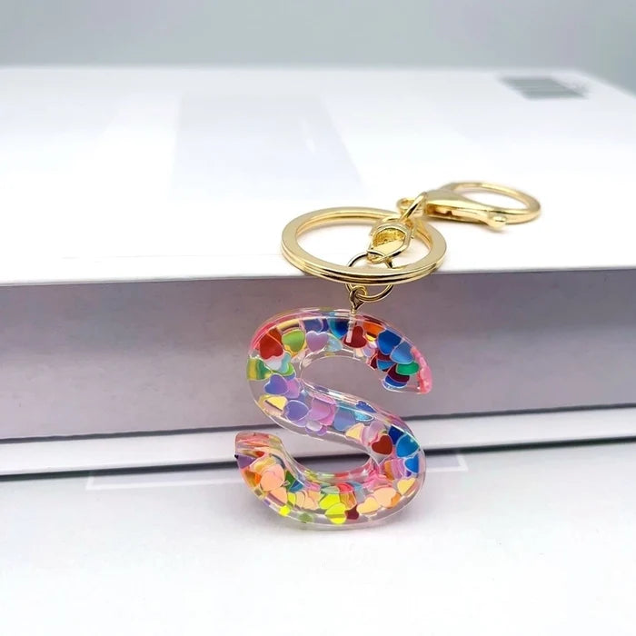 RESIN ALPHABET KEYCHAIN