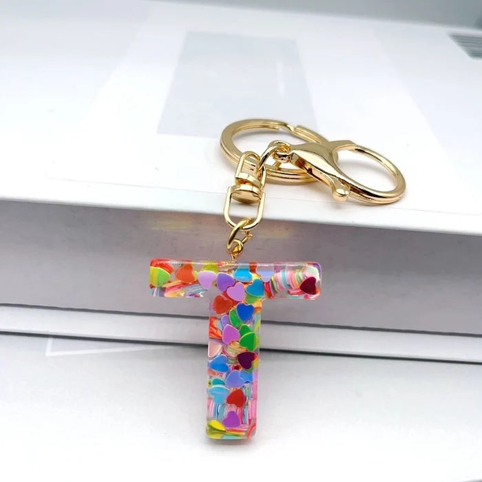 RESIN ALPHABET KEYCHAIN