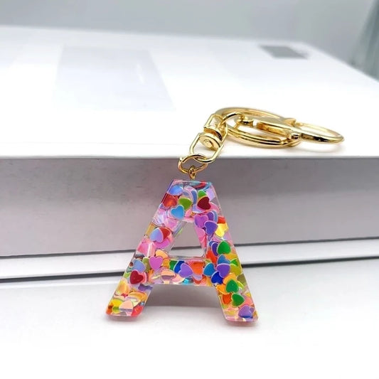 RESIN ALPHABET KEYCHAIN