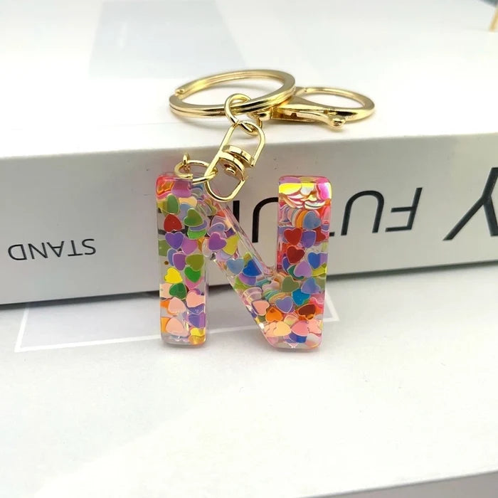 RESIN ALPHABET KEYCHAIN